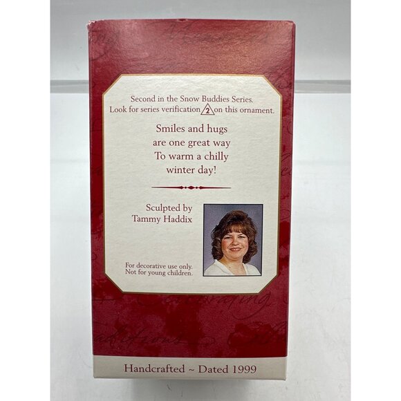 Hallmark Keepsake 1999 Snow Buddies Snowman Fox Ornament Christmas Holiday Decor - Picture 9 of 9